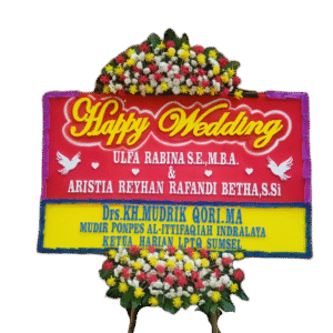 bunga papan wedding, toko bunga online, pesan bunga papan