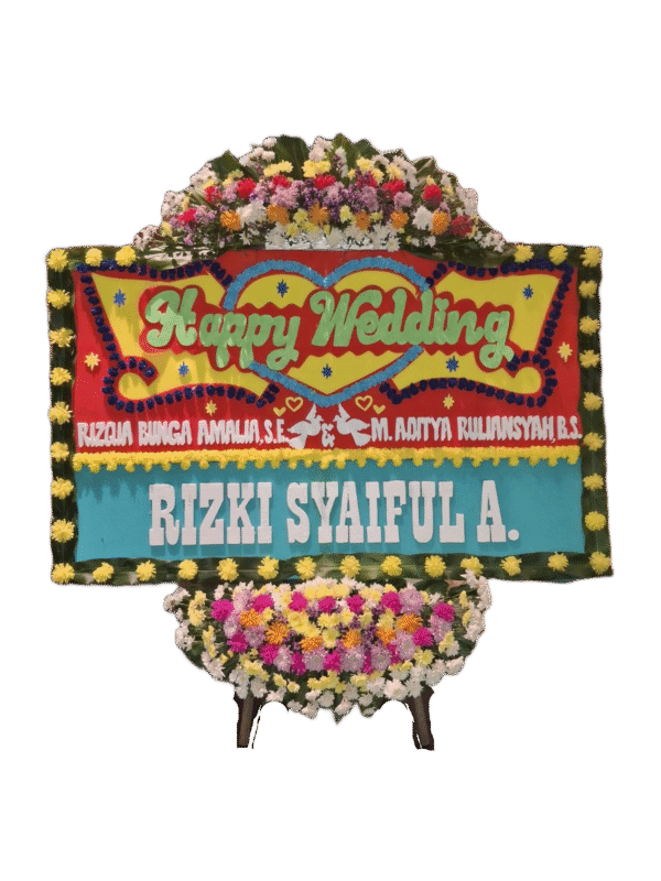 bunga papan wedding, toko bunga online, pesan bunga papan