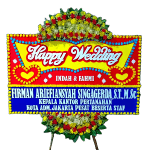 bunga papan wedding, toko bunga online, pesan bunga papan