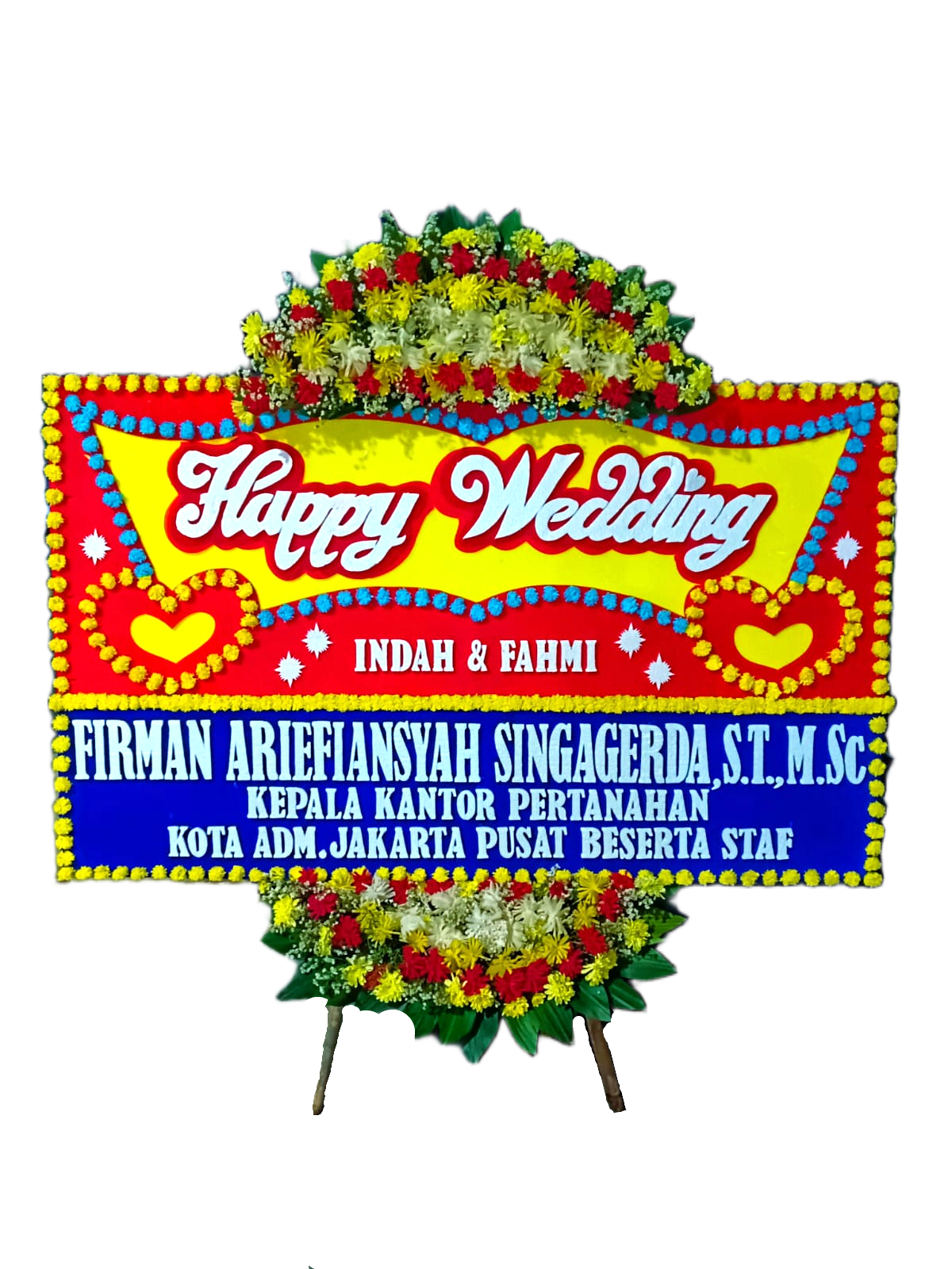 bunga papan wedding, toko bunga online, pesan bunga papan