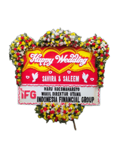 bunga papan wedding, toko bunga online, pesan bunga papan