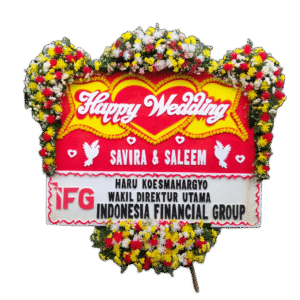 bunga papan wedding, toko bunga online, pesan bunga papan