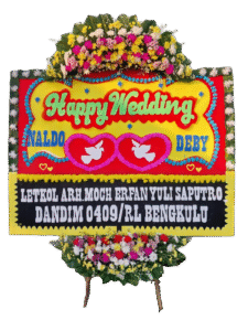 bunga papan wedding, toko bunga online, pesan bunga papan