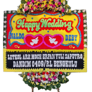 bunga papan wedding, toko bunga online, pesan bunga papan
