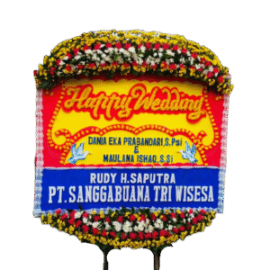 bunga papan wedding, toko bunga online, pesan bunga papan