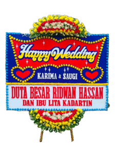 bunga papan wedding, toko bunga online, pesan bunga papan