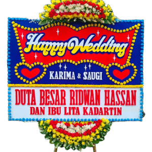 bunga papan wedding, toko bunga online, pesan bunga papan