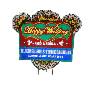 bunga papan wedding, toko bunga online, pesan bunga papan