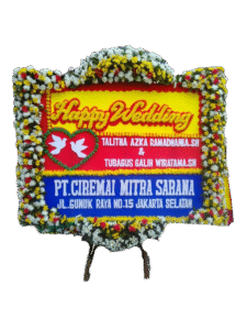 bunga papan wedding, toko bunga online, pesan bunga papan