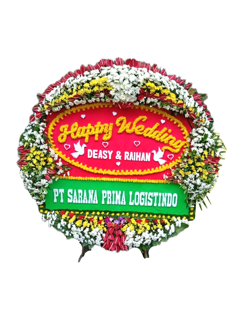 bunga papan wedding, toko bunga online, pesan bunga papan