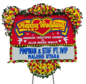 bunga papan wedding, toko bunga online, pesan bunga papan