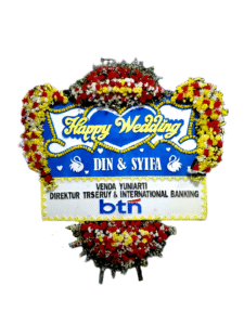 bunga papan wedding, toko bunga online, pesan bunga papan
