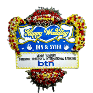 bunga papan wedding, toko bunga online, pesan bunga papan