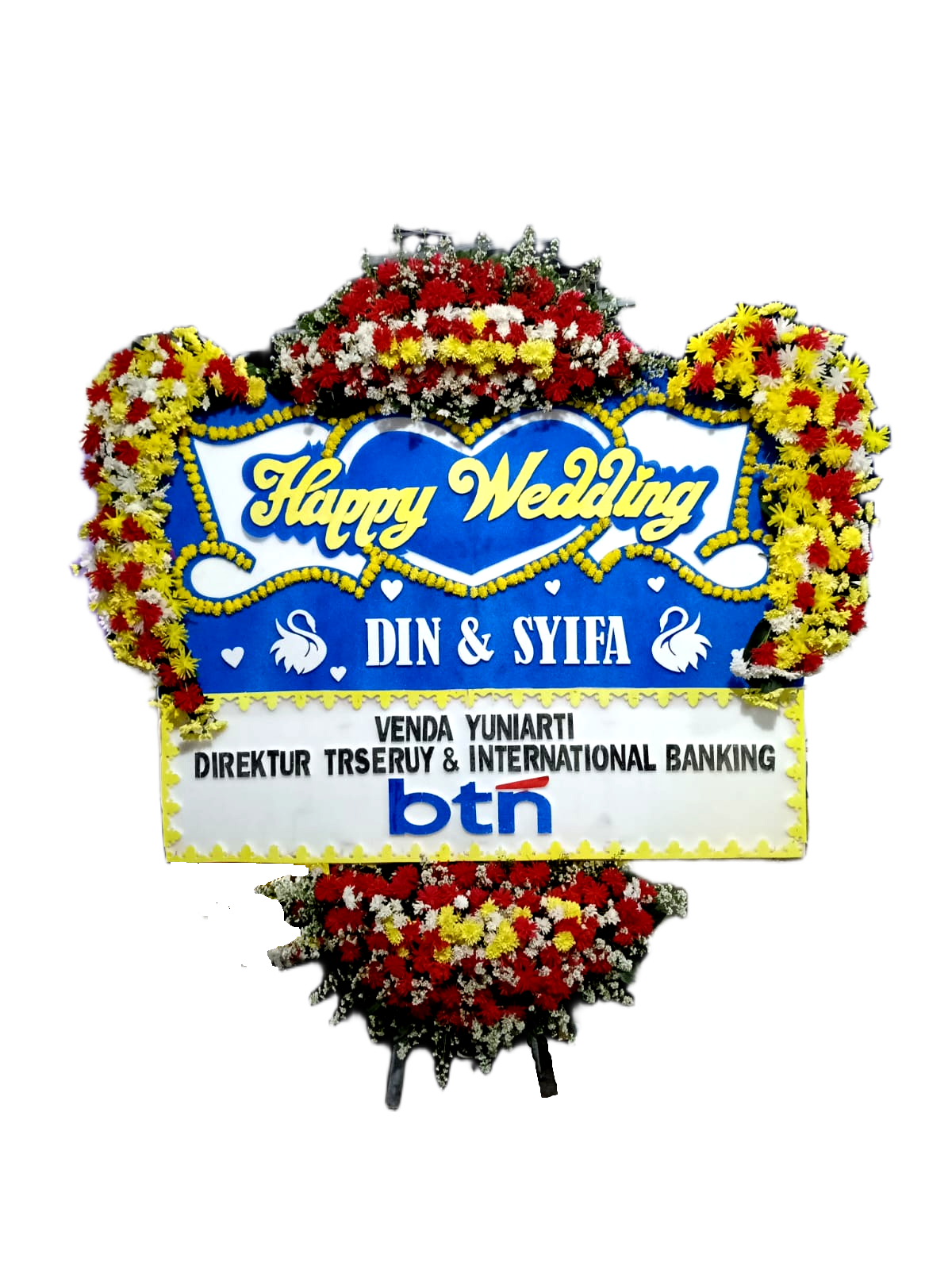 bunga papan wedding, toko bunga online, pesan bunga papan