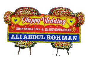 bunga papan wedding, toko bunga online, pesan bunga papan