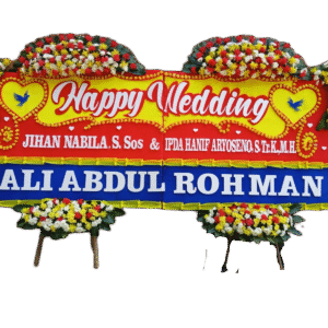 bunga papan wedding, toko bunga online, pesan bunga papan
