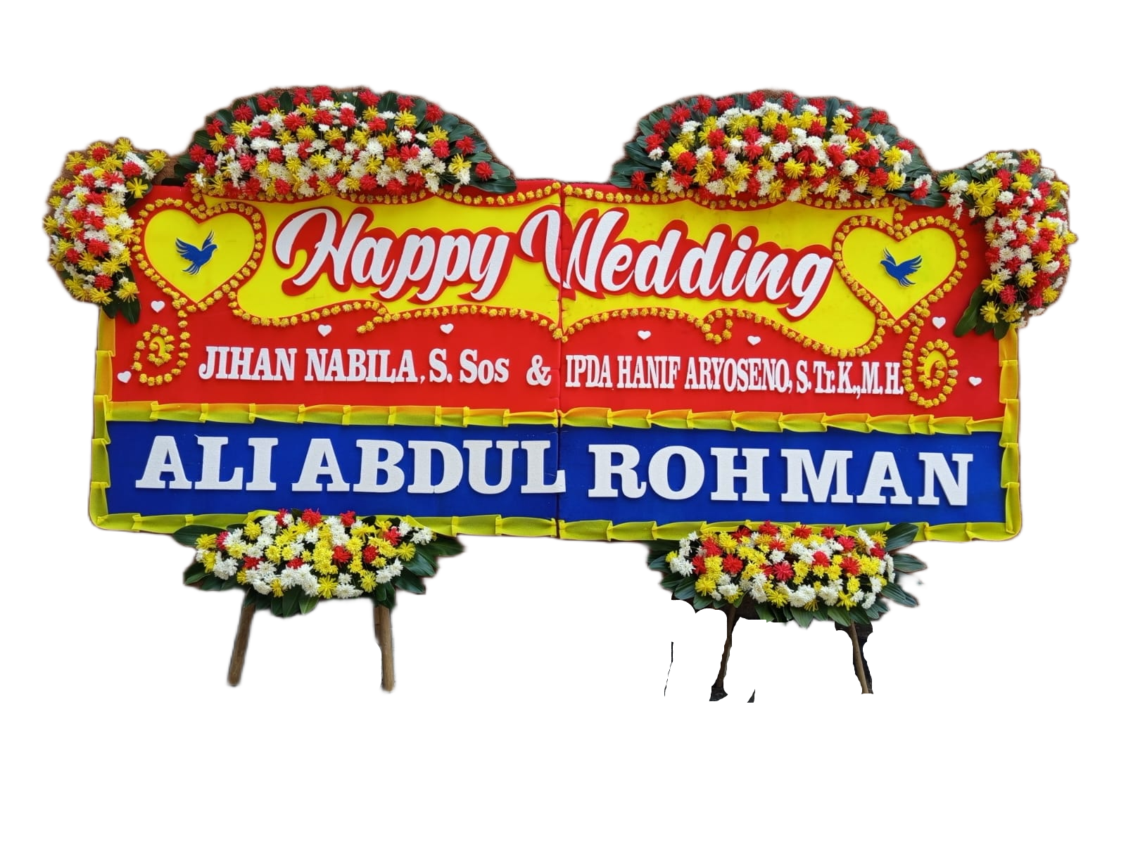 bunga papan wedding, toko bunga online, pesan bunga papan