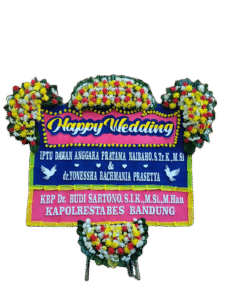 bunga papan wedding, toko bunga online, pesan bunga papan