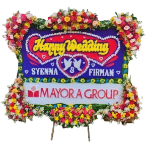 bunga papan wedding, toko bunga online, pesan bunga papan