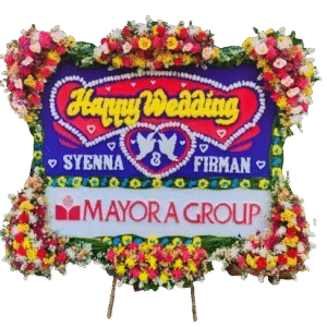 bunga papan wedding, toko bunga online, pesan bunga papan