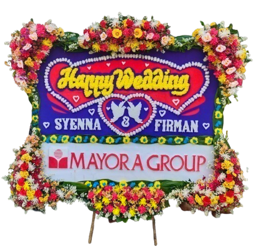bunga papan wedding, toko bunga online, pesan bunga papan